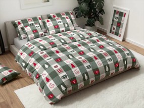PrzytulneMieszkanie.pl PrzytulneMieszkanie.pl Pościel bawełniana CHRISTMAS SOCKS zielone Rozmiar pościeli: 70 x 90 cm | 140 x 220 cm