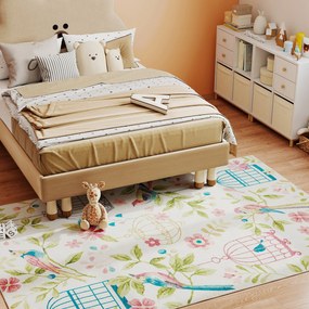 HOMCOM Dywan wiejski, wszechstronny, poliester, łatwa pielęgnacja, antypodłogowy, kolorowy