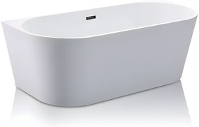 Wanna wolnostojąca przyścienna– DIVINA – 200 l – 150 × 75 × 58 cm – kolor biały