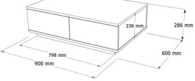 Stolik konferencyjny Atlantic Pine White
