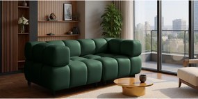 Sofa modułowa trzyosobowa, tkanina welurowa Bluvel, Zielony, Bolla