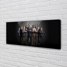 Duży obraz na płótnie Mapa z Ludźmi