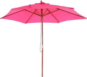 Parasol Lisbon III okrągły,  różowy