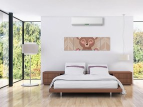 Obraz - Miś w koszulce w paski (170x50 cm)