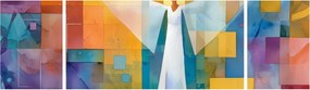 Obraz - Geometryczny anioł (170x50 cm)
