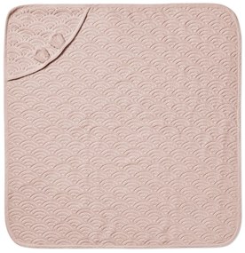 Szaroróżowy ręcznik dziecięcy z kapturem z bawełny organicznej 80x80 cm Dusty Rose – Cam Cam Copenhagen