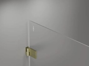 Mexen Lunar-B drzwi prysznicowe uchylne lewe 150 cm, transparent, złote szczotkowane - 832S-150-050-55-00-L