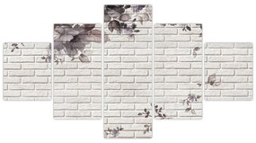 Obraz ściany z bukietem kwiatów (125x70 cm)