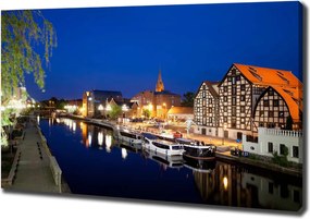 Foto obraz na płótnie Bydgoszcz nocą