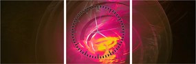 Obraz - abstrakcja spiralna (z zegarem) (90x30 cm)