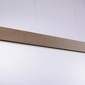 Lampa wisząca drewniana 121 cm w tym LED z pilotem - Ajdin Nowoczesny Oswietlenie wewnetrzne