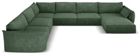 Ciemnozielony narożnik (lewostronny) Vanda – Mazzini Sofas