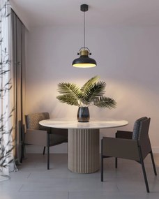 Lampa wisząca STEALLE czarna/złota ELTAP
