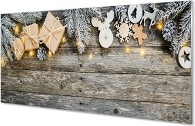 Panel szklany do Kuchni Gałązki Jodły i Prezenty