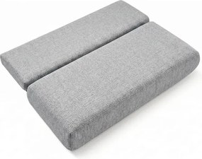 Sofa BASE Rozkładana Dwuosobowa Szara Szenil Nowoczesna