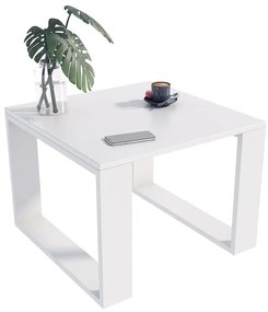 Biała kwadratowa minimalistyczna ława kawowa - Fareo 5X