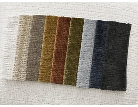 Biały narożnik z tkaniny szenilowej (prawostronny/z szezlongiem) Leonore – Bobochic Paris