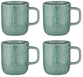 Turkusowe porcelanowe kubki zestaw 4 szt. 400 ml Heath Jade – Ladelle