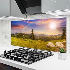 Panel Szklany Pejzaż pod Błękitnym Niebem