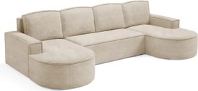 Narożnik MOLLY XL wolnostojący układ U z funkcją spania w tkaninie Abriamo 03 DomoHome