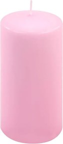 Zestaw świec słupkowych, 15 cm, Ø 7,5 cm, różowy, 4 sztuki.