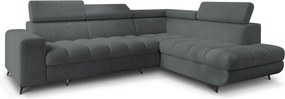 Masseno Narożnik MORIVA z funkcją spania i pojemnikiem na pościel Narozniki L, Rozkładana sofa - Szary, QUELLE 92