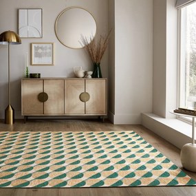 Żółto-zielony dywan 120x170 cm Carlos Circle Geo – Flair Rugs