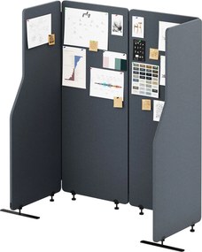 Parawan akustyczny Sadie, kolor Carbon Fog, rozmiar 240/145 cm