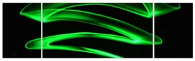 Obraz - neonowe fale (170x50 cm)