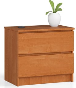 Szafka nocna AKORD K60 Olcha 60 cm 2 szuflady kolor Olcha mat 60x40x55 cm
