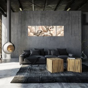 Obraz - Jednorożec w chmurach (170x50 cm)