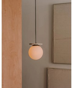 Biała lampa wisząca ze szklanym kloszem ø 20 cm Malachi – Kave Home