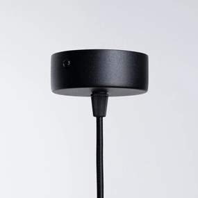 Biało-czarna lampa wisząca ze szklanym kloszem Belinda – Sollux