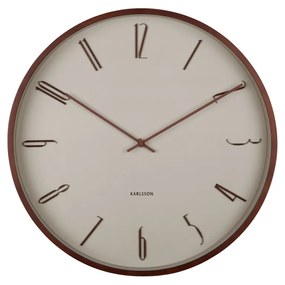 Karlsson 6014WG designerski zegar ścienny beżowy,średnica  40 cm