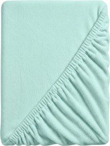 PrzytulneMieszkanie.pl Prześcieradło z mikropluszu SOFT 90x200 cm w kolorze miętowym