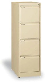 Metalowa szafa kartotekowa A4, 4 szuflady, beżowy