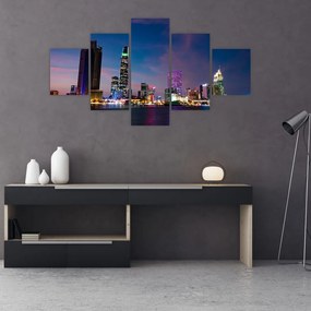 Obraz miasta nocą (125x70 cm)