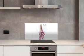 Panel szklany do Kuchni Różowe Pointy Baletowe