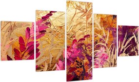 Obraz - Abstrakcyjny obraz kwiatów II. (125x70 cm)