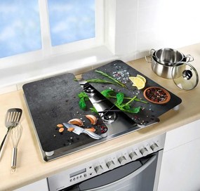 Szklane płyty ochronne HERBS na kuchenkę - 2 sztuki, WENKO