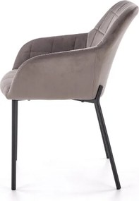 Tapicerowane krzesło do jadalni z wysokimi podłokietnikami K305