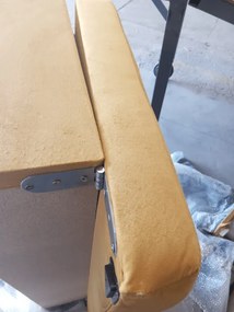 PROMOCJA Rozkładany dwustronny narożnik VENORIA SLIM 200x143 cm, musztardowy + 2 poduszki GRATIS II gatunek