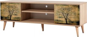 Stojak pod TV – 140 x 50 x 40 cm – Dąb Sonoma – Melamina