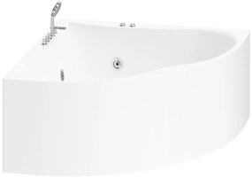 Narożna wanna z hydromasażem AGYNESS - 263 l - 135 x 135 x wys.57 cm