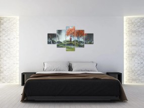 Obraz - Ilustracja przedstawiająca Ogród Mieczy (125x70 cm)