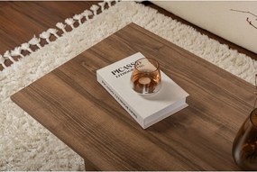 Ciemnobrązowy stolik w dekorze orzecha 60x119 cm Sabin – Kalune Design