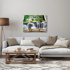 Obraz - Widok magicznych wodospadów (70x50 cm)