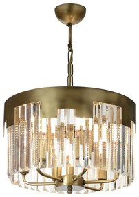 Żyrandol na łańcuchu CRYSTALLINE 6xE27/40W/230V brązowy