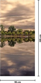 Fototapeta na drzwi - Jezioro i drzewa (95x205cm)