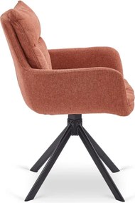 Krzesło Tapicerowane Obrotowe do Salonu PAUL Rude Nowoczesne